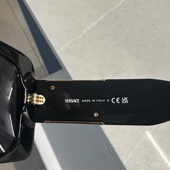 Versace Glossy Black Sunglasses - Picture 7 of 7